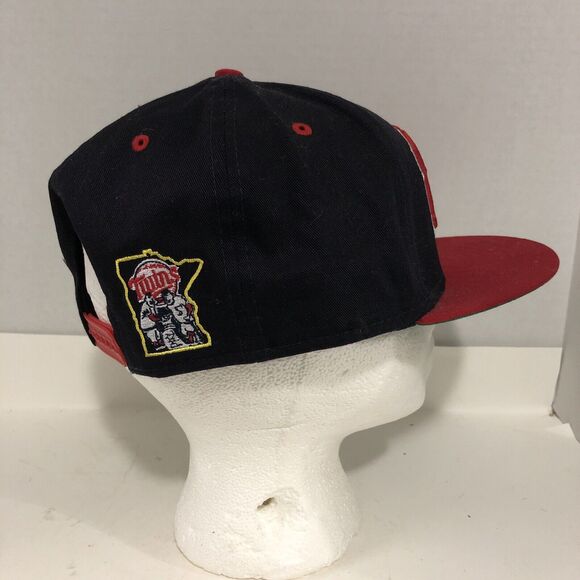New Era Fits Minnesota Twins Basic Red and Black Snapback Baseball Cap MLB MERCH - Picture 4 of 8